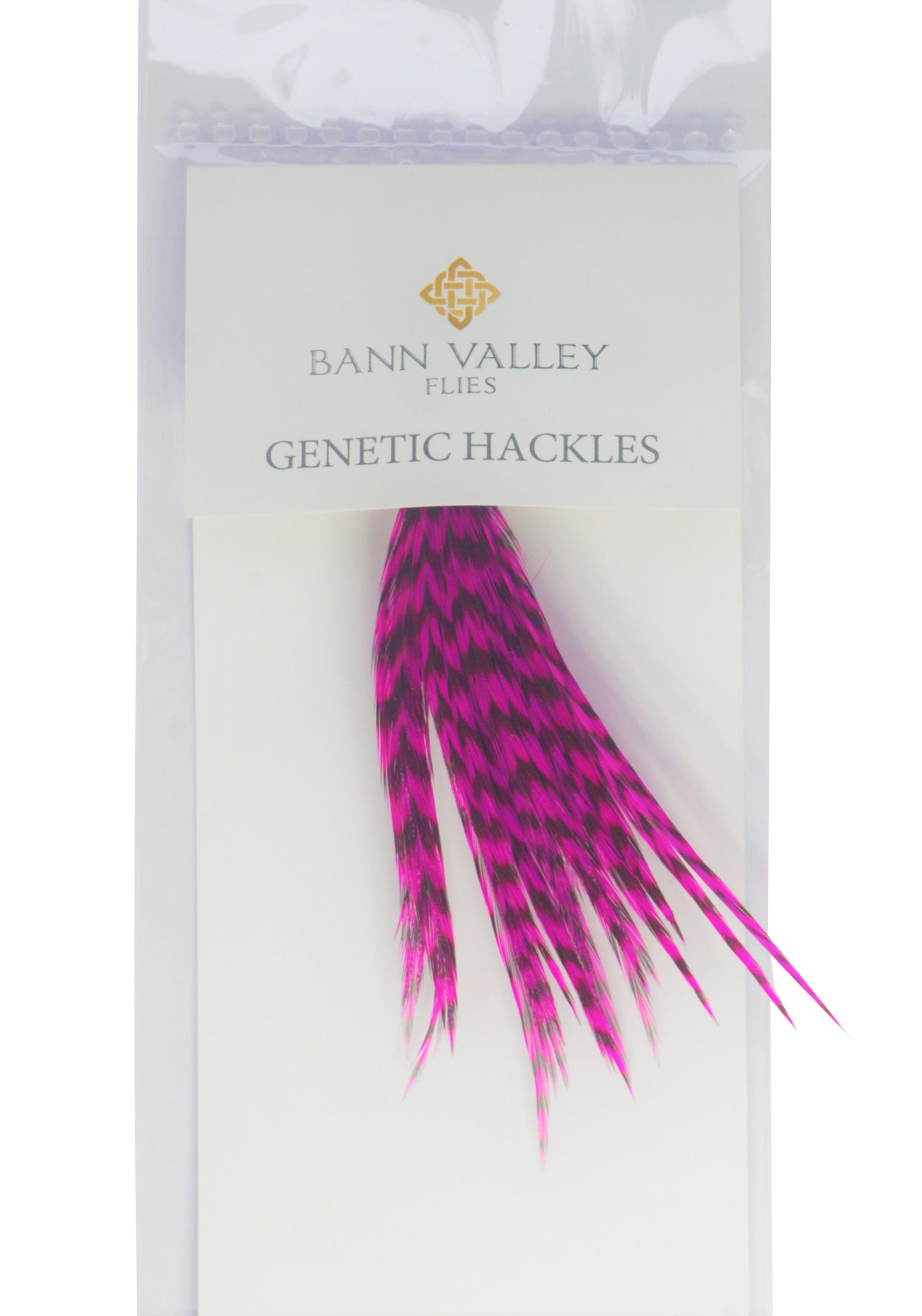 Metz Neck Hackle Average Sizes Grizzle Dyed Magenta