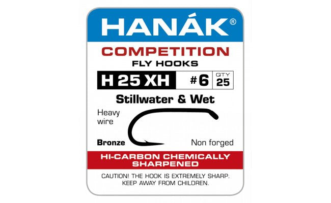 Hanak competition Hooks Stillwater and Wet H25XH