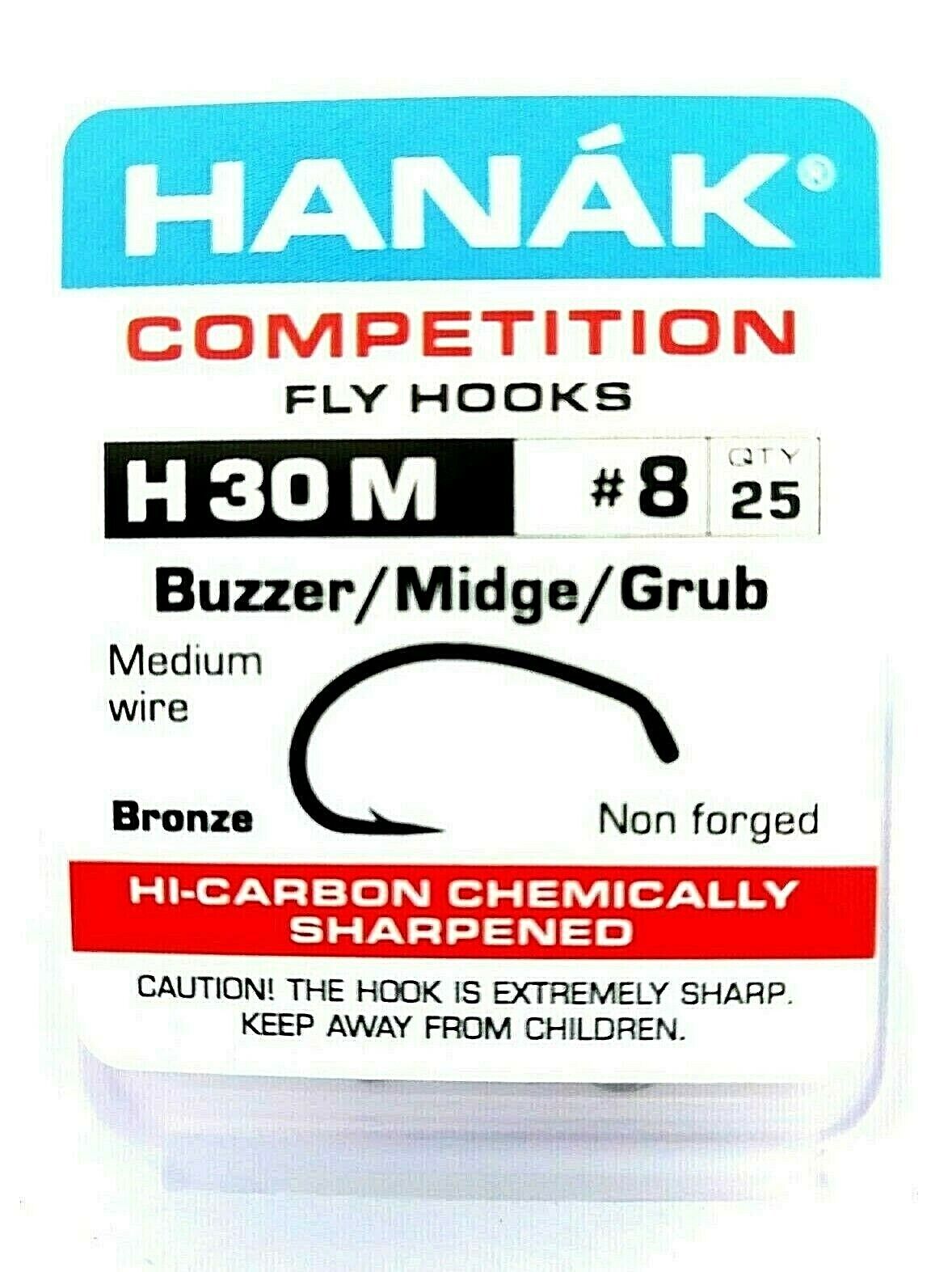 Hanak competition Hooks Buzzer Midge Grub H30M